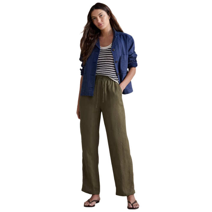 Banana Republic - Straight Pants with Stretch Waist in Escapade Linen