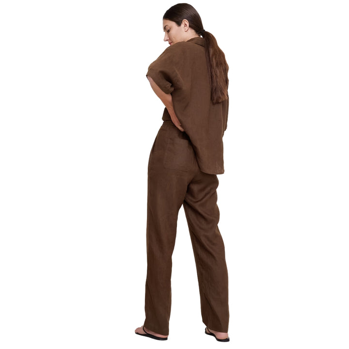 Banana Republic - Straight Pants with Stretch Waist in Escapade Linen