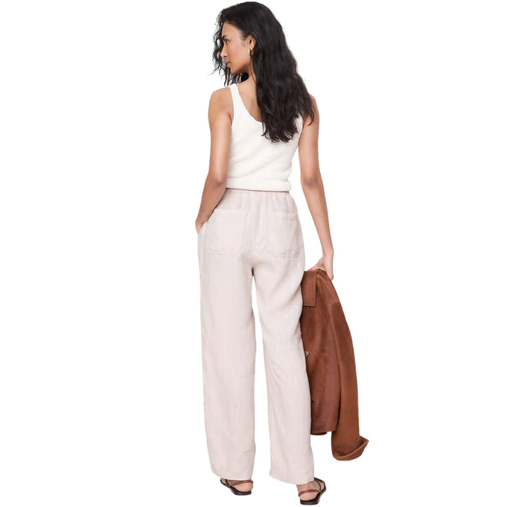 Banana Republic - Straight Pants with Stretch Waist in Escapade Linen