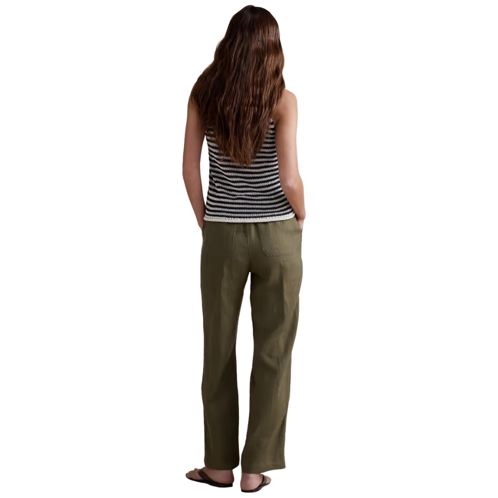 Banana Republic - Straight Pants with Stretch Waist in Escapade Linen