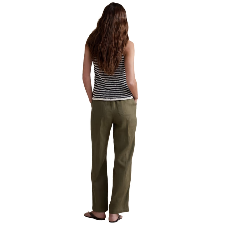 Banana Republic - Straight Pants with Stretch Waist in Escapade Linen