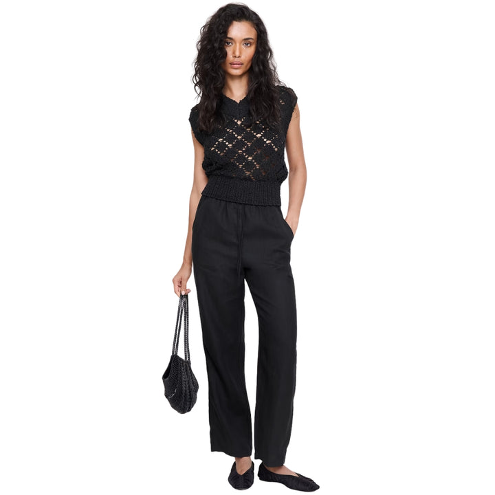 Banana Republic - Straight Pants with Stretch Waist in Escapade Linen