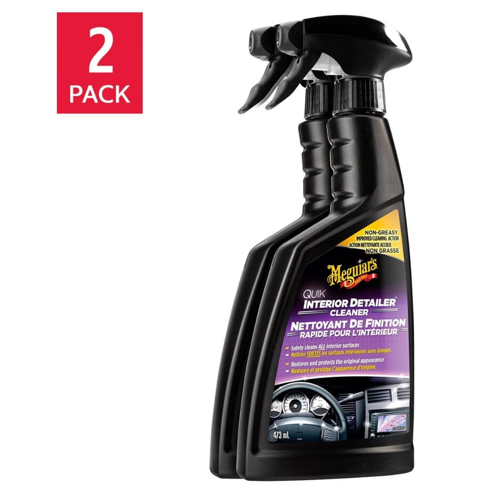 Meguiar's - Nettoyant pour intérieur de voiture Quik, 2 x 473 ml