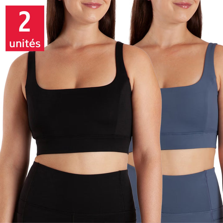 Aurum - Square Neck Sports Bra, Pack of 2