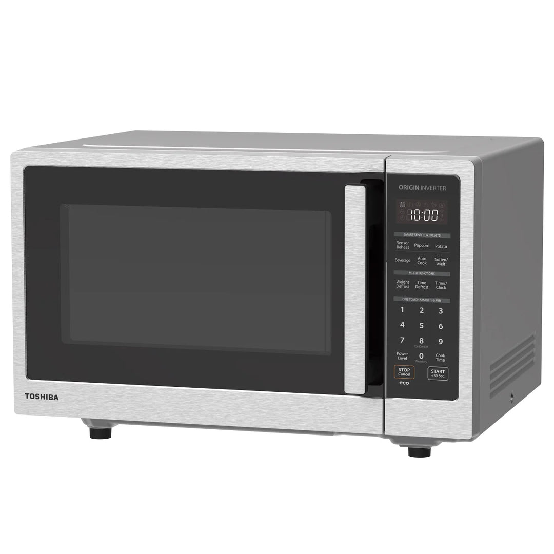 Toshiba - 1.4 cu. ft. Inverter Microwave Oven, Stainless Steel