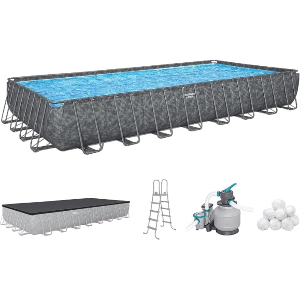 Bestway - Piscine hors sol avec pompe à filtre à sable APX 365, 31 x 16 pi