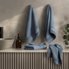 Welhome - Lot de 4 serviettes à main texture gaufrée