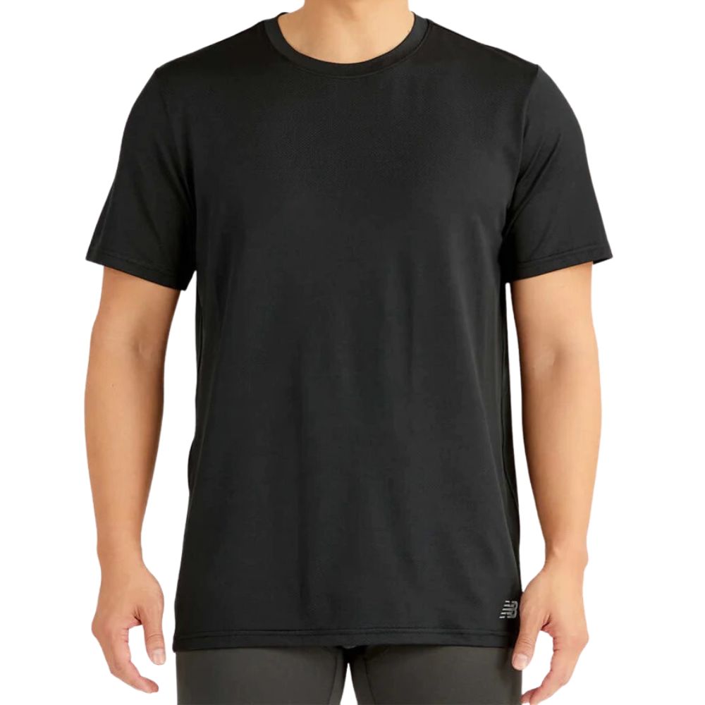 New Balance - Chandail à manches courtes (style T-shirt) à col rond de sports pour homme, paquet de trois