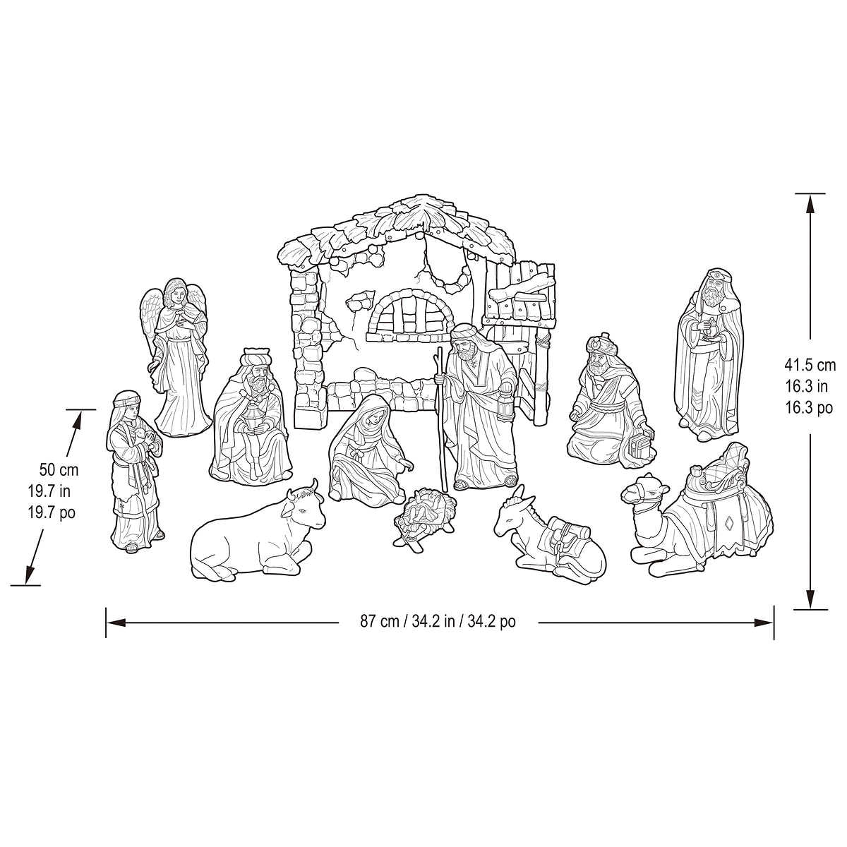 Kirkland ハンドペイントナティビティ 13ピースセット Buy Kirkland Signature Hand-Painted Christmas Nativity 13-Piece