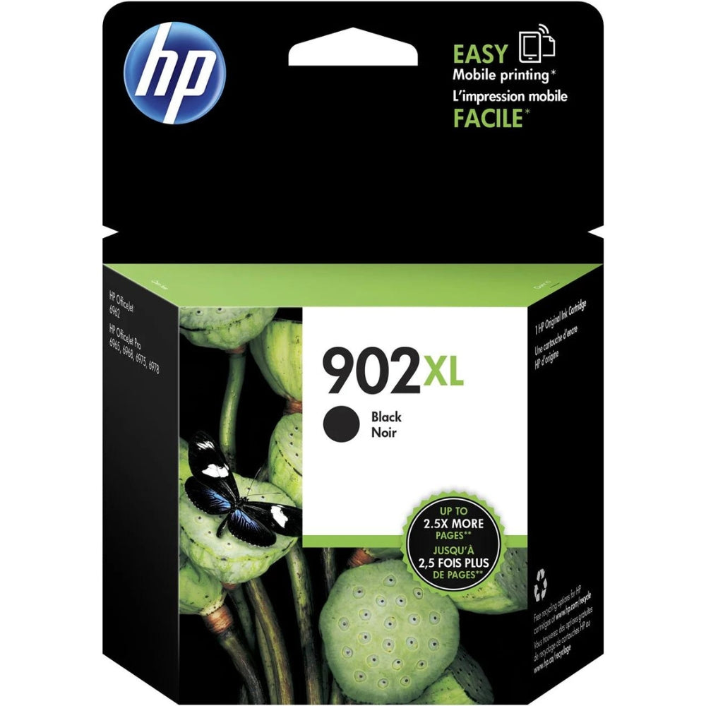 HP - High Yield Black Ink Cartridge 902XL (T0A40BN)