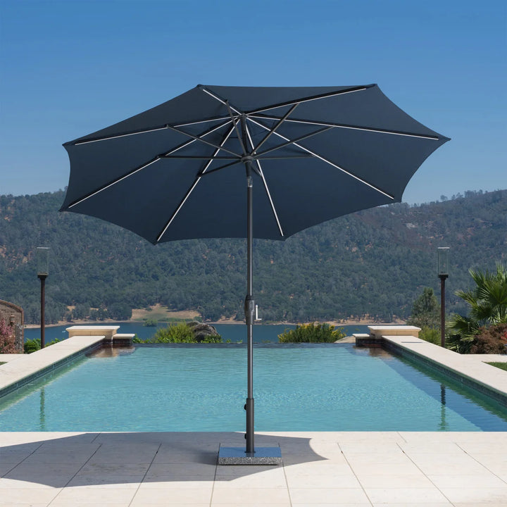 SunVilla - Parasol de marché rond en aluminium à Del