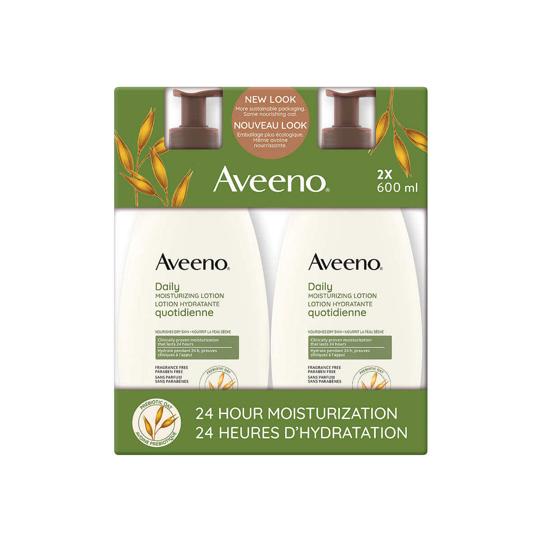 Aveeno - Lotion hydratante quotidienne 2 paquets de 600 ml