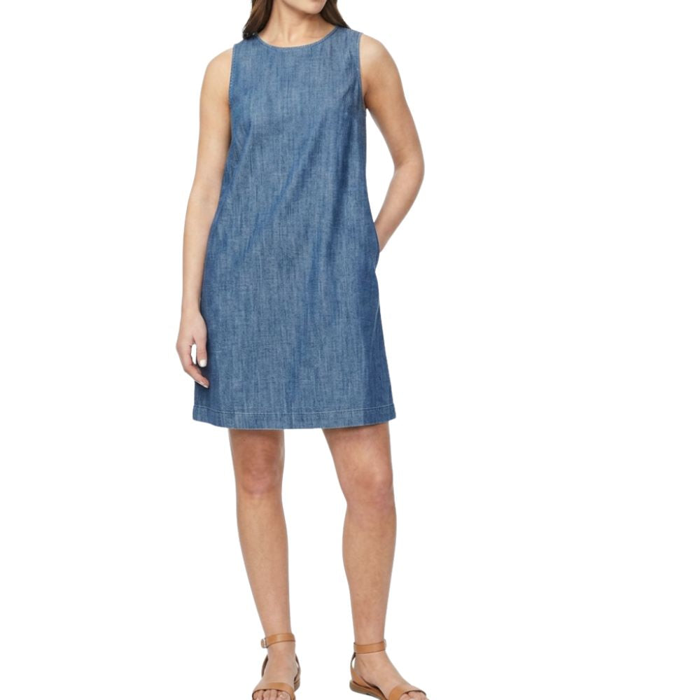 Hudson Los Angeles - Straight dress in soft denim knit