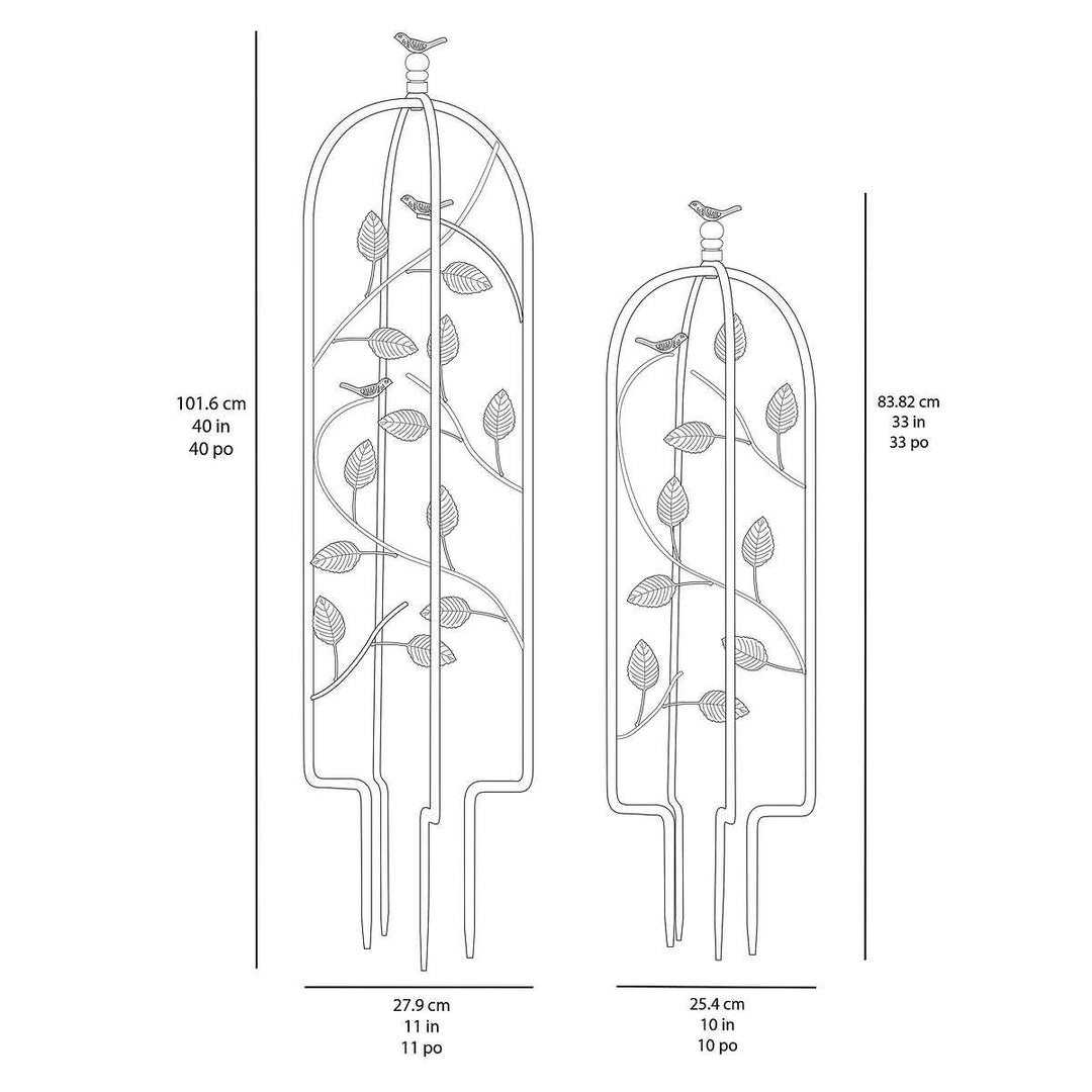 Mullally Iron Garden Treillis - 2-Pack