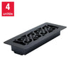 Manor House - Black Powder-Coated Vent Grilles, Pack of 4