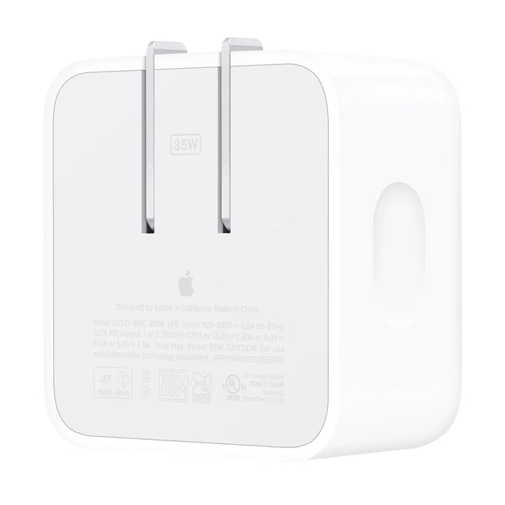 Apple - Adaptateur d’alimentation compact de 35 W à double port USB-C