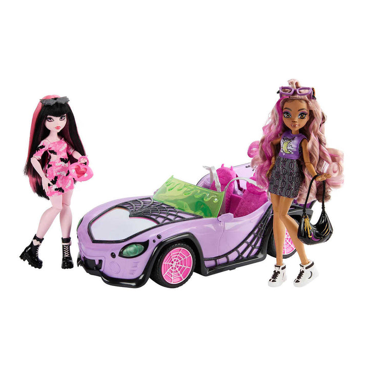 Mattel Monster High Fangtastic Road Trip Playset with Clawdeen and Draculaura