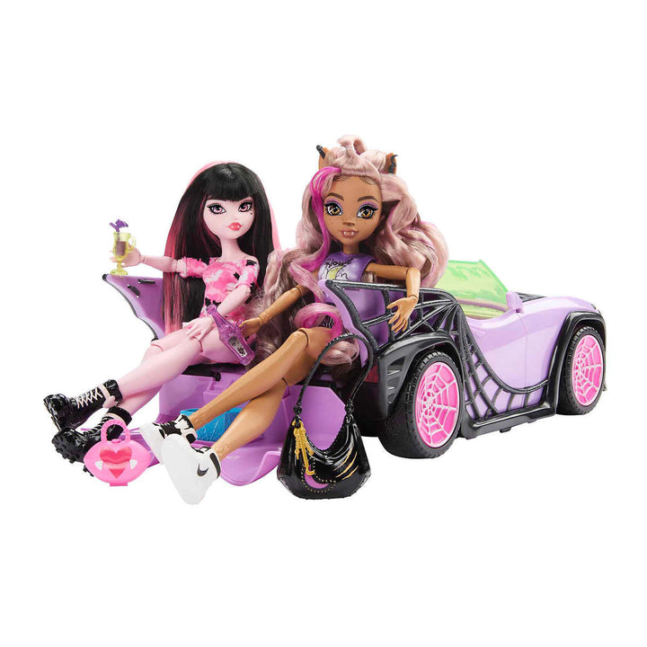 Mattel Monster High Fangtastic Road Trip Playset with Clawdeen and Draculaura