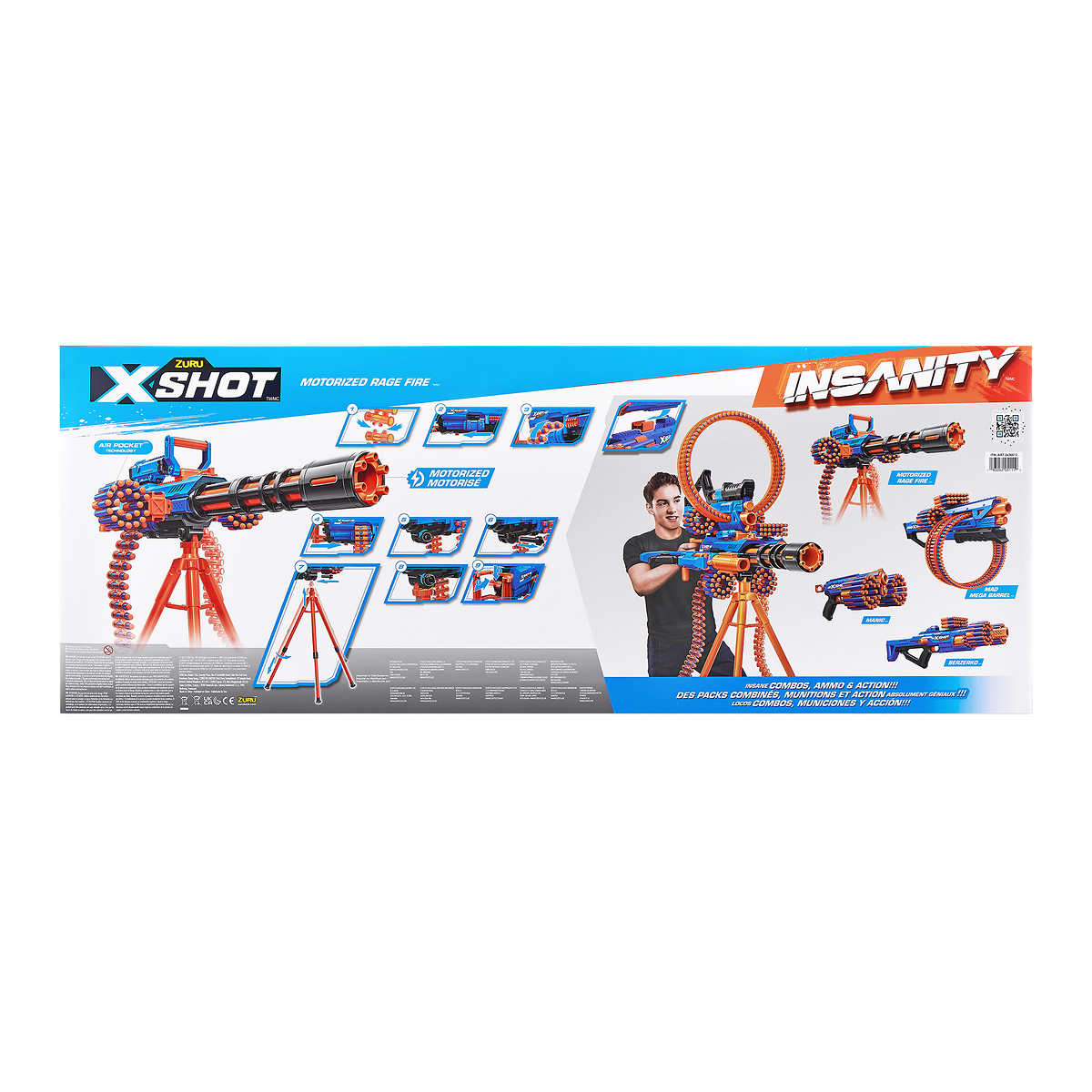 Zuru - X-Shot Insanity Rage Fire Motorized with 300 Darts – CHAP