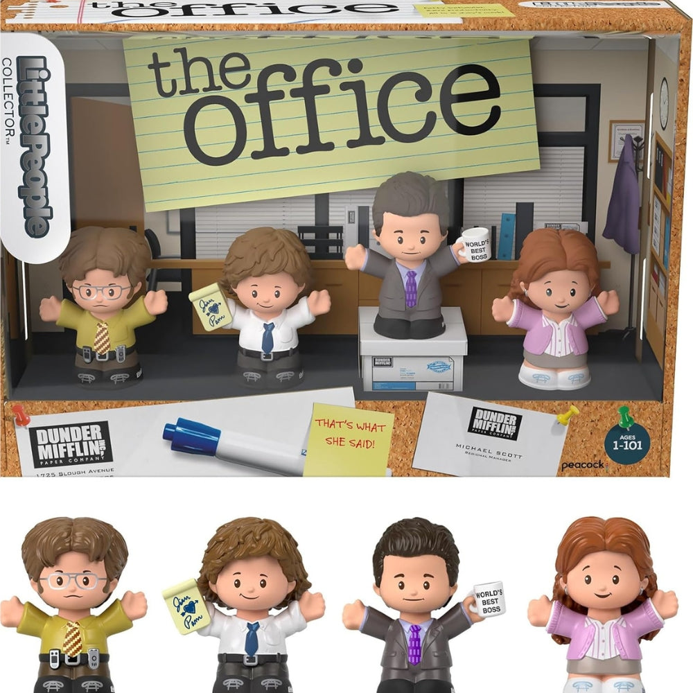 Mattel - 4 figurines de l'émission télévisée américaine The Office - Fisher-Price