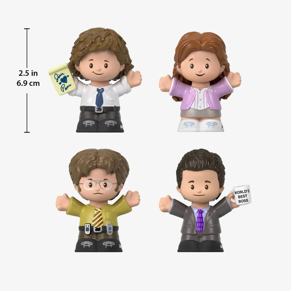 Mattel - 4 figurines de l'émission télévisée américaine The Office - Fisher-Price