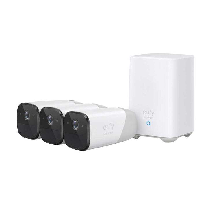 Anker - Système de sécurité avec 3 caméras eufyCam 2 sans fil 1080P et base