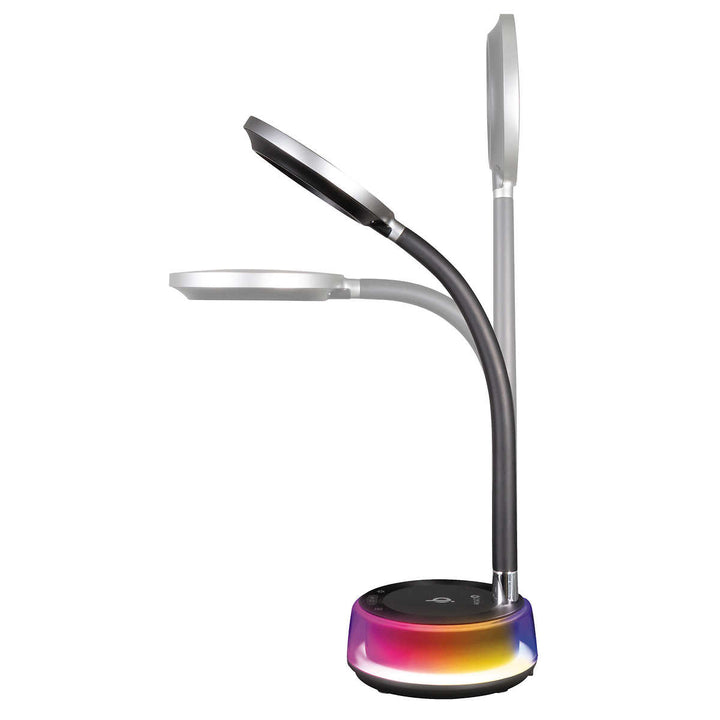 Ottlite - Lampe à DEL chargement sans fil et changement de couleur arc-en-ciel