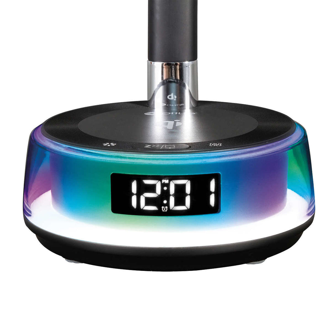 Ottlite - Lampe à DEL chargement sans fil et changement de couleur arc-en-ciel