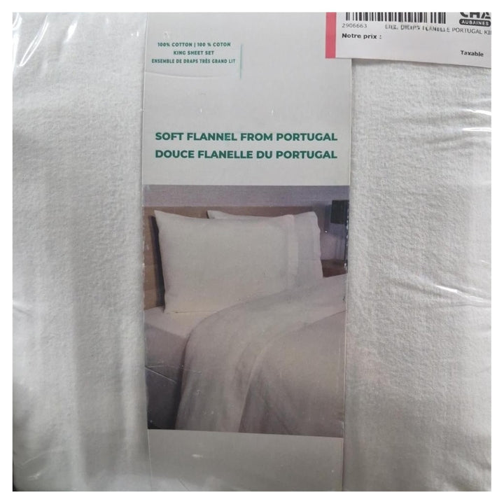 Ensemble de draps en flanelle du Portugal