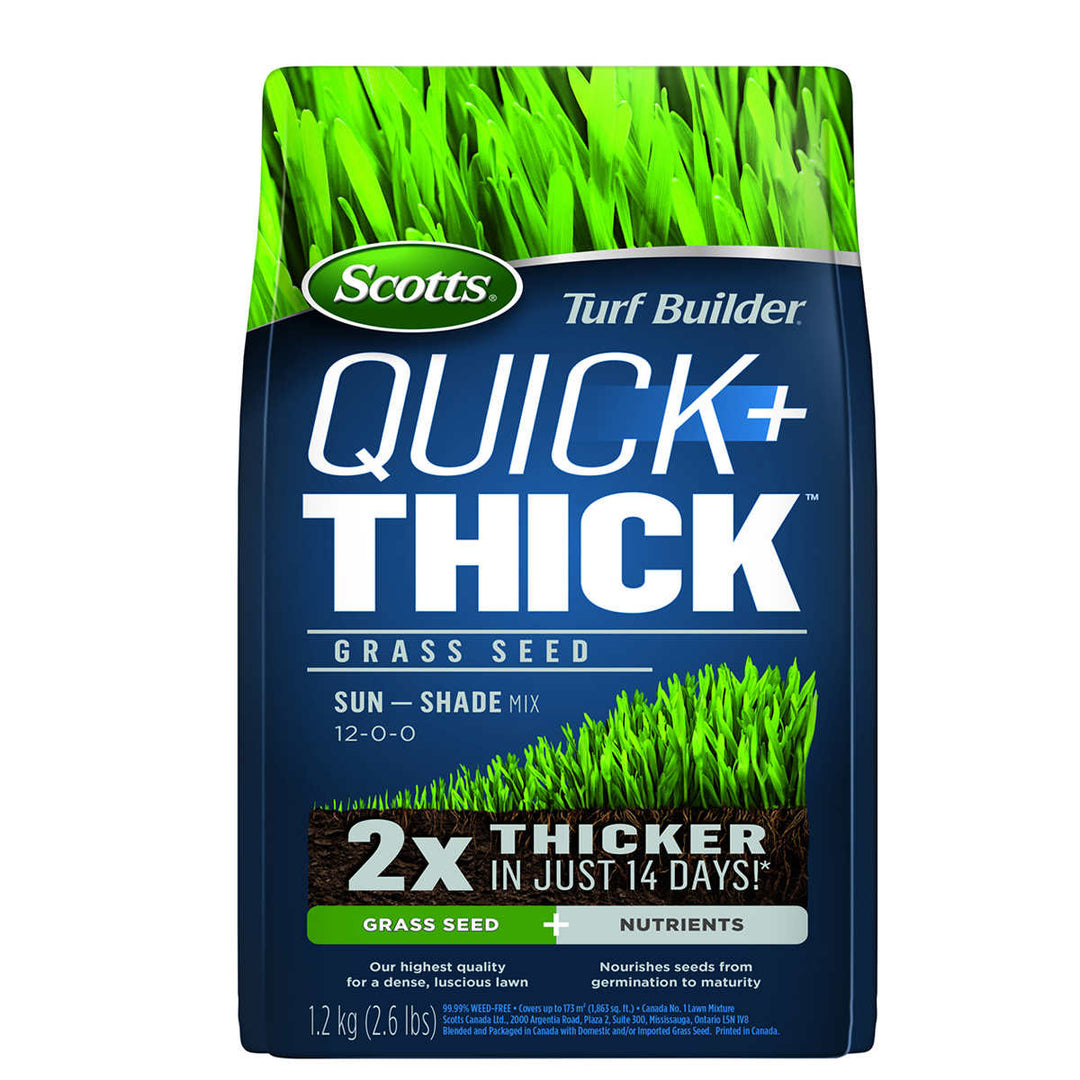 Scotts - Quick + Thick Turf Builder Grass Seed - Sun-Shade Mix - 1.2kg