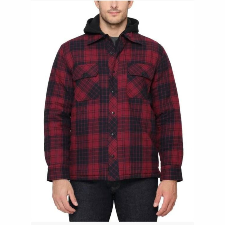 The BC Clothing - Warm Hooded Flannel Jacket for Men
