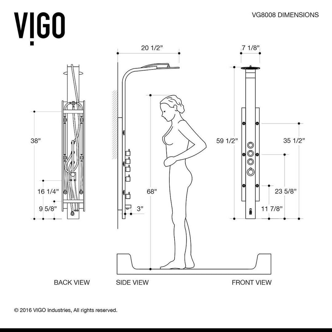 VIGO Mateo Shower Panel