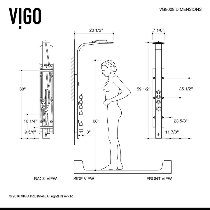VIGO Mateo Shower Panel