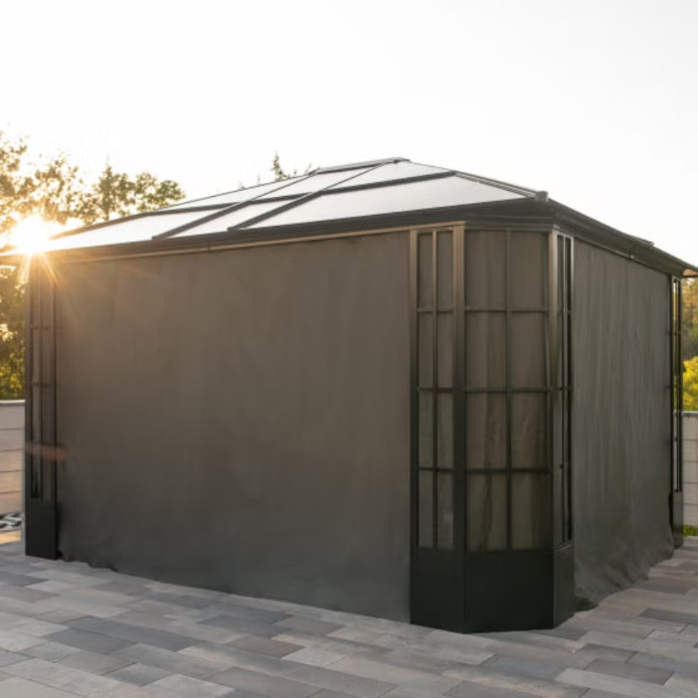 Sojag - Gazebo PC 8mm with nylon mosquito net Savino 12X14 ft