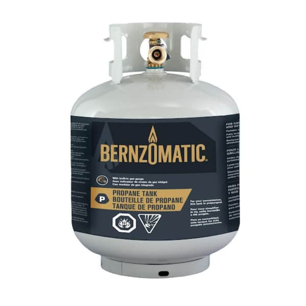 Bernzomatic - Bobonne de propane en acier de 20 lb avec jauge (vide)
