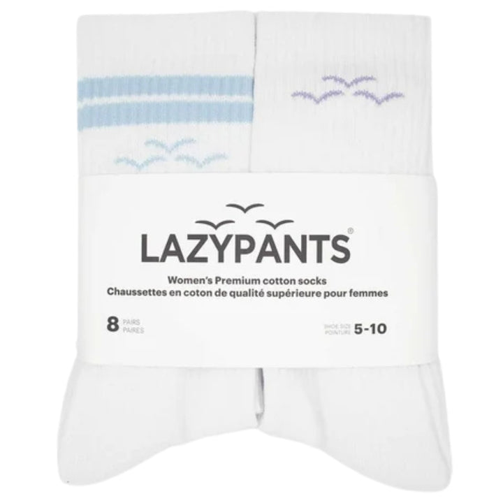 Lazypants - Chaussettes en coton premium, 8 paires pour femmes