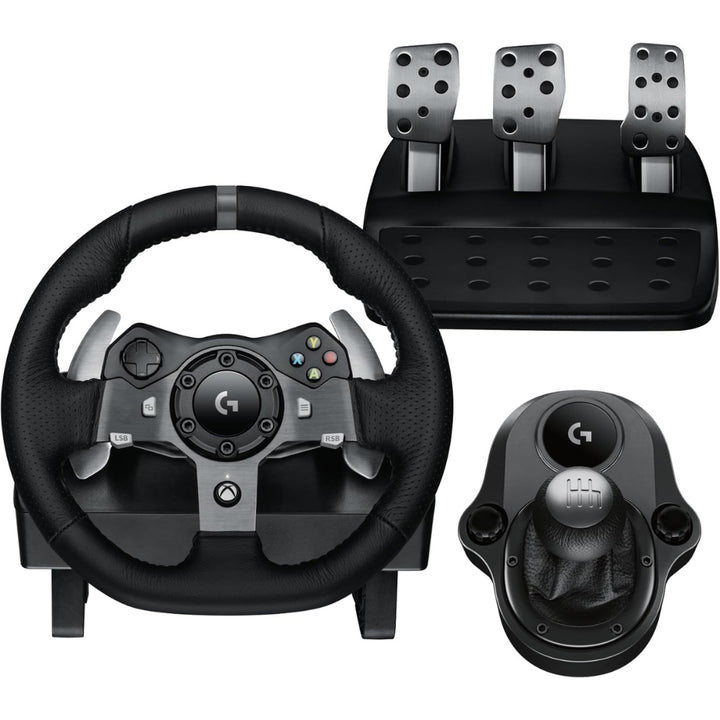 Logitech - Volant de course G920 Driving Force + pédales + levier de vitesse