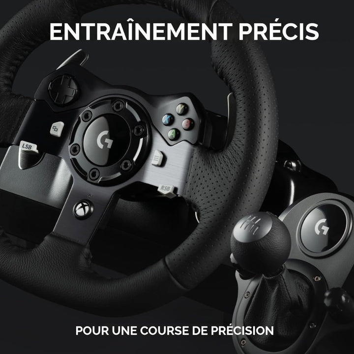 Logitech - Volant de course G920 Driving Force + pédales + levier de vitesse