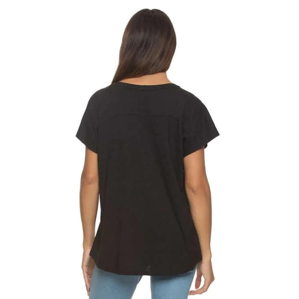 Black Bow Henley T-Shirt