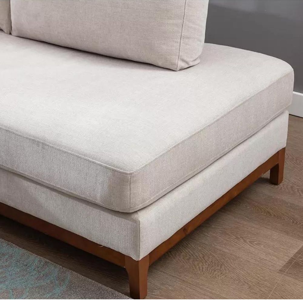 ZOY Home Furnishing Two Piece Sectional Stationary Sofa (Monroe Mode