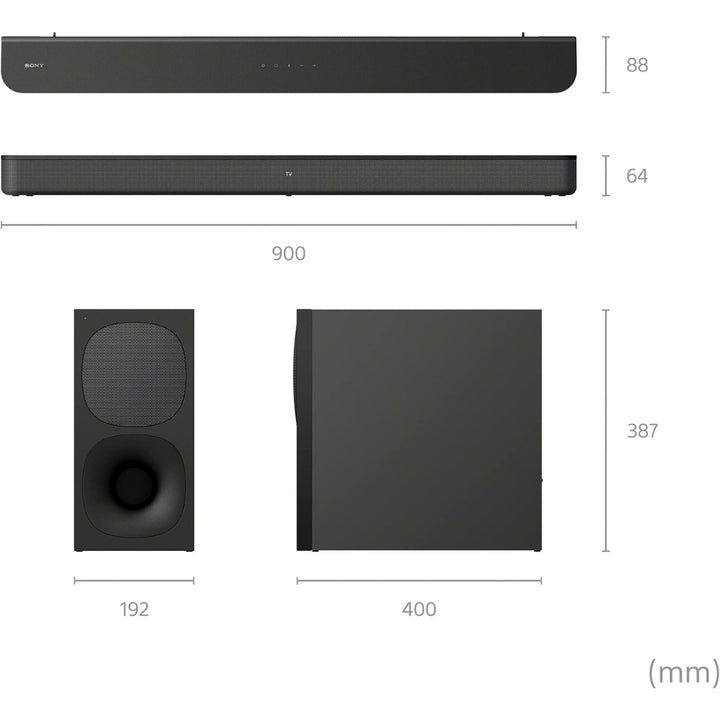 Sony - Barre de son HT-S400, 2,1 - Avec caisson de basses sans fil