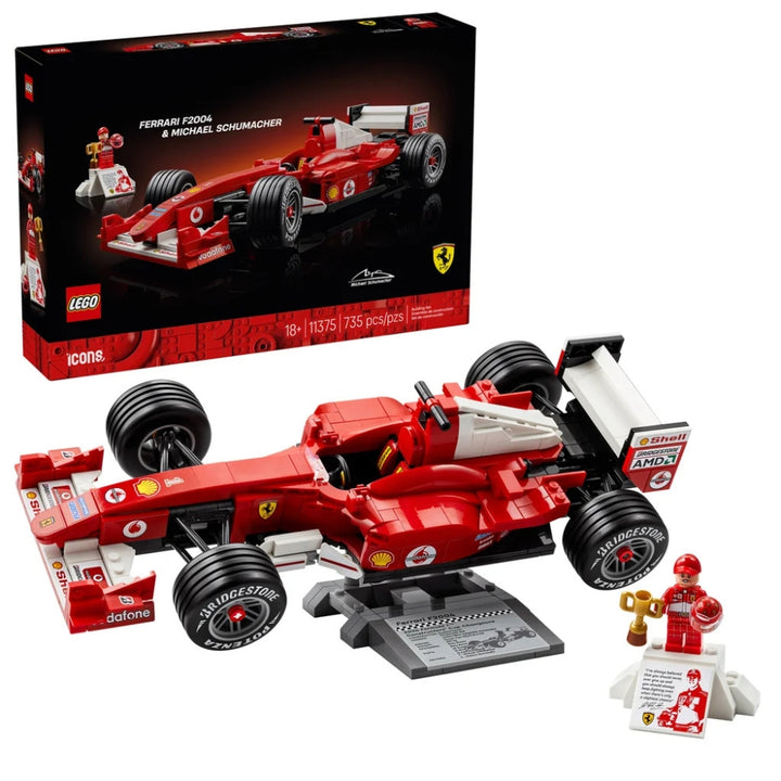 LEGO - Icons Ferrari F2004 and Michael Schumacher Miniature Car - 11375