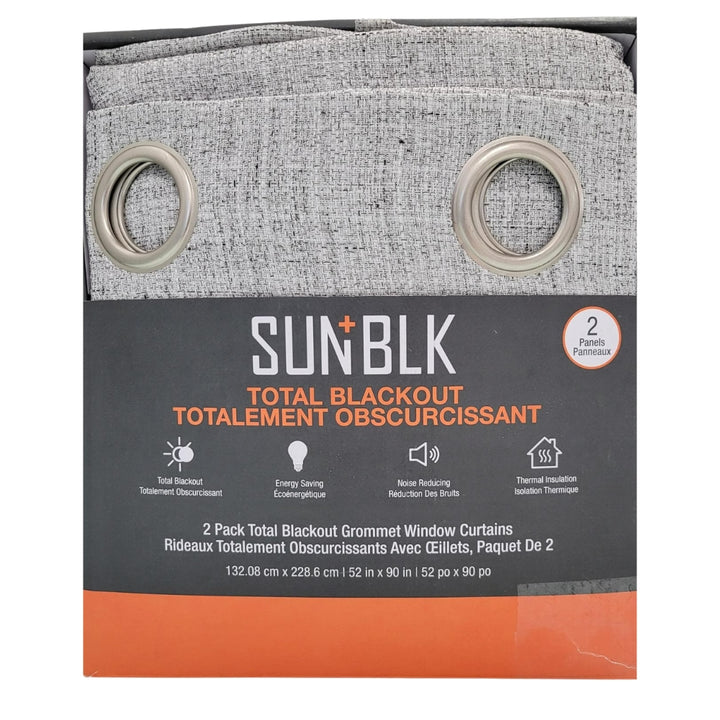 SUN+BLK Total Blackout Curtain Panels - 2-Pack