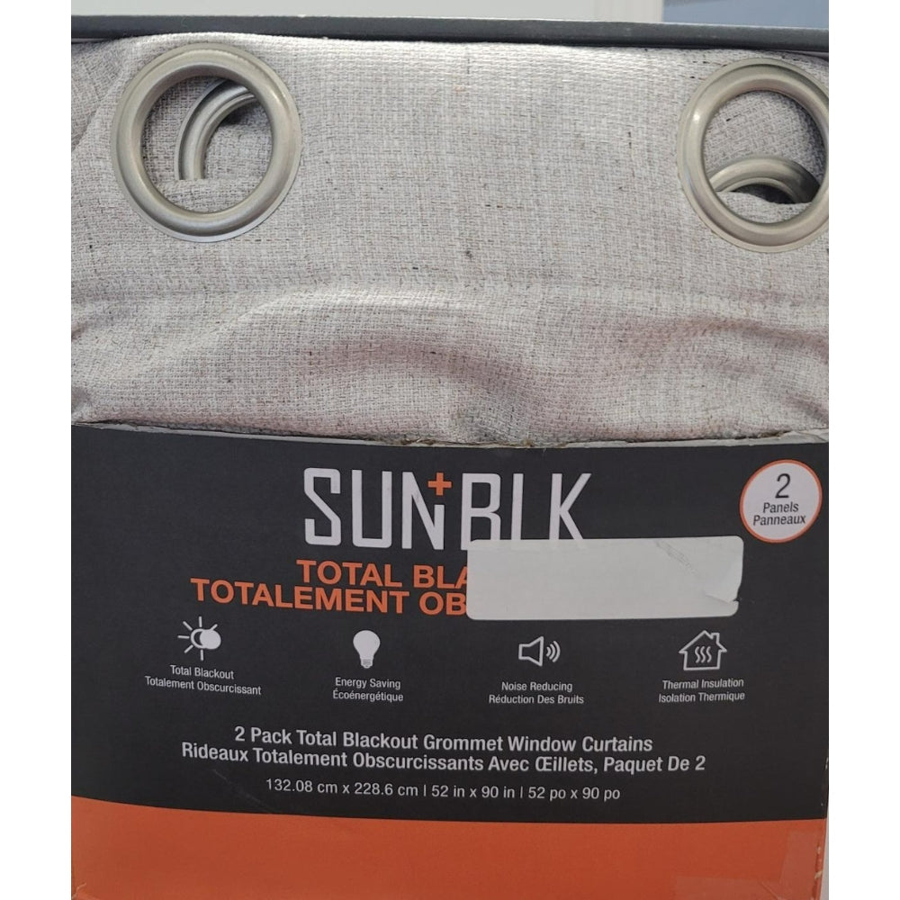 SUN+BLK Total Blackout Curtain Panels - 2-Pack