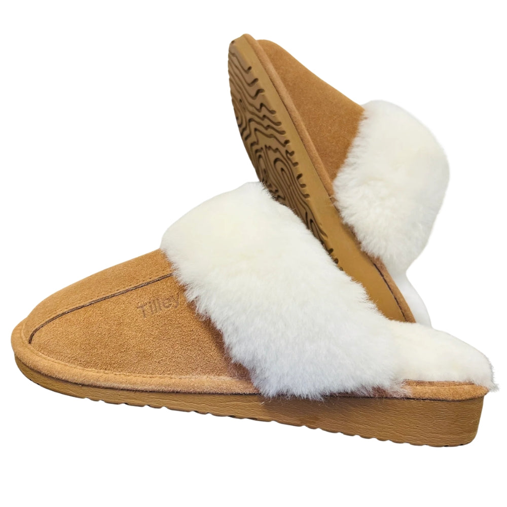 Tilley - Pantoufles en peau de mouton pour femme