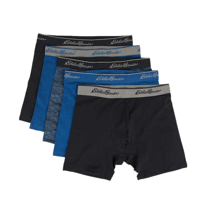 Eddie Bauer Men's Boxer Shorts (Boxer Style), Five Pack