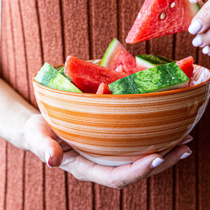 overandback “Tropical” - Stoneware bowl set, 6-piece 