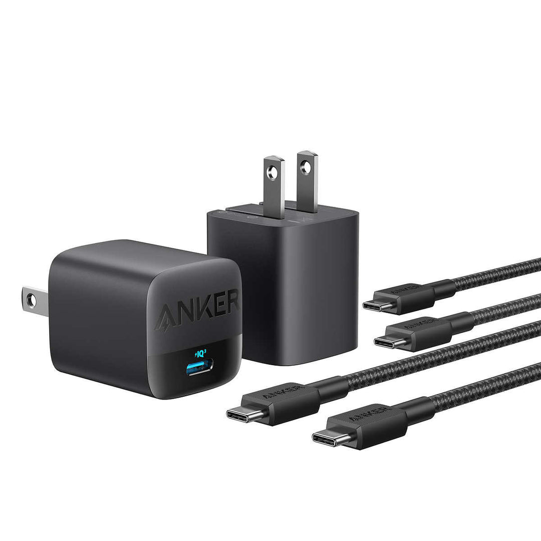 Anker - Chargeur de 30 Watts avec câble USB-C vers USB-C, paquet de 2 –  CHAP Aubaines