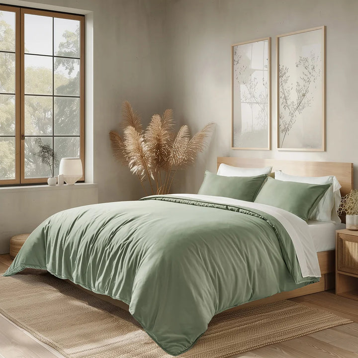 Evergrace - Ensemble de couette en coton tencel, 3 pièces