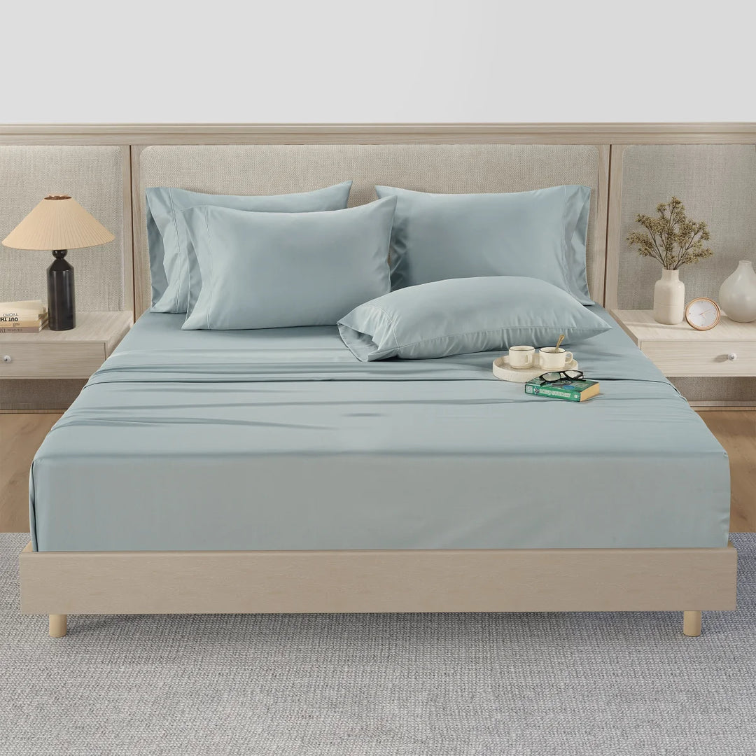 Hotel Signature Sateen - Ensemble de draps 6 pièces à contexture de 800 fils